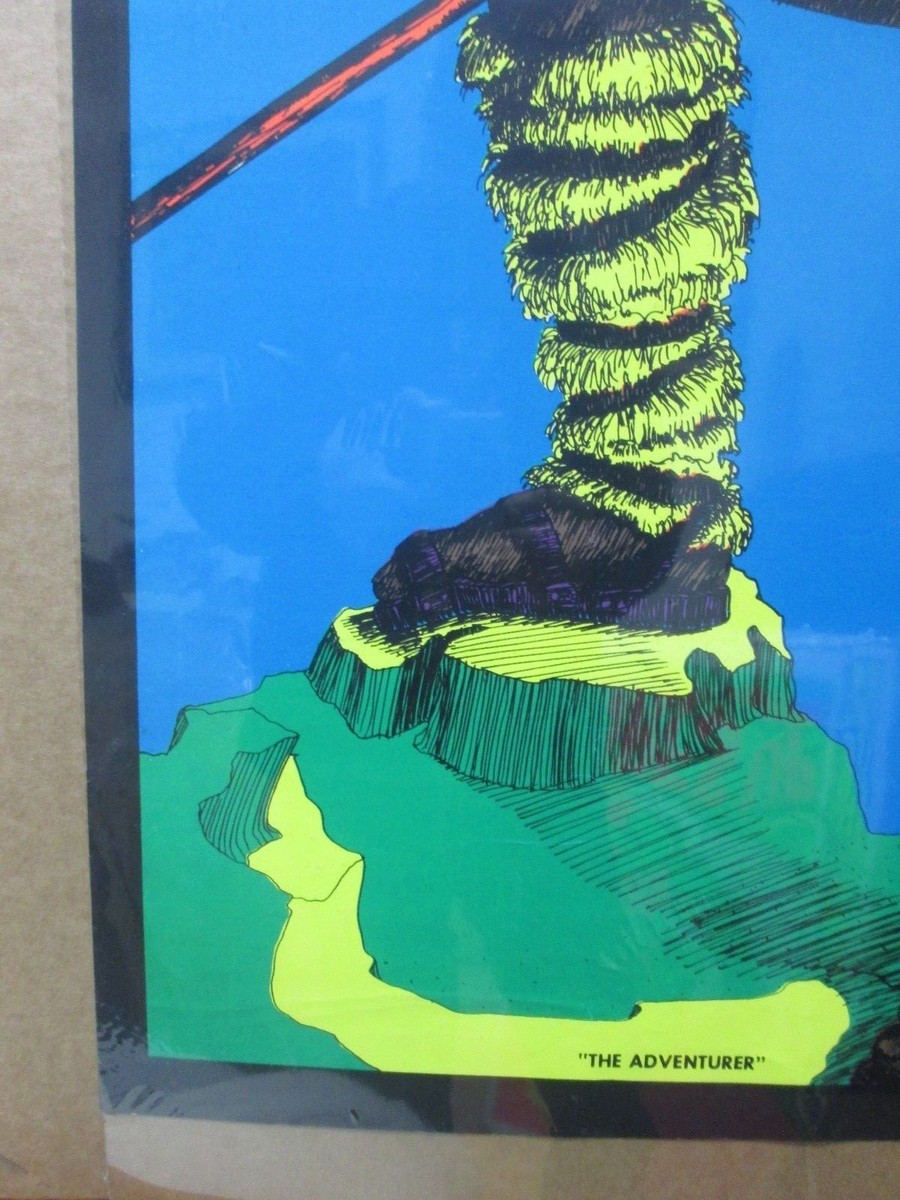 Vintage Black Light Poster The Adventurer 1970's Inv#450 | eBay