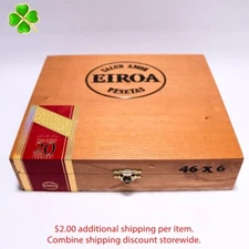 Eiroa The First 20 Years Series 46 x 6 Empty Wood Cigar Box 8" x 7" x 1.75"