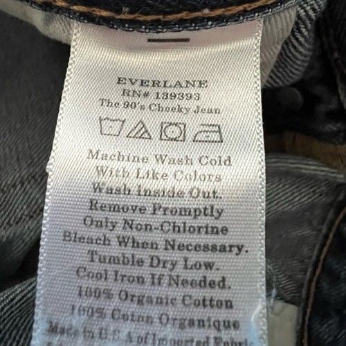 Jeans sfacciato Everlane The 90s nuovo con etichette alla caviglia bottoni mosca donna taglia 32 - Foto 9 di 12