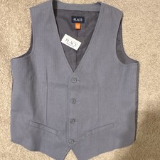 The Children's Place Boys Light Gray Suit Vest - Size XL 14