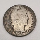 1907-D Barber Silver Half Dollar - Better Date - Denver Mint - 90% Silver