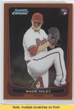 2012 Bowman Draft Chrome Orange Refractor 14/25 Wade Miley #15 READ 00k7