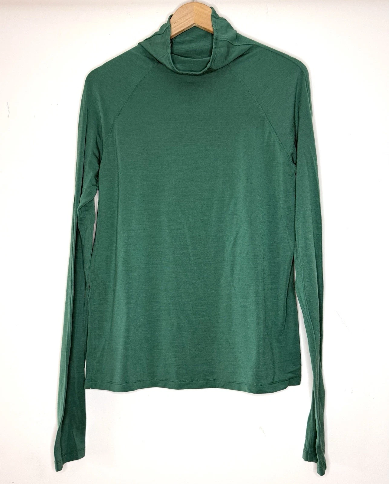Oiselle Women XL Long Sleeve Activewear Top Marino Wool Mockneck Baselayer
