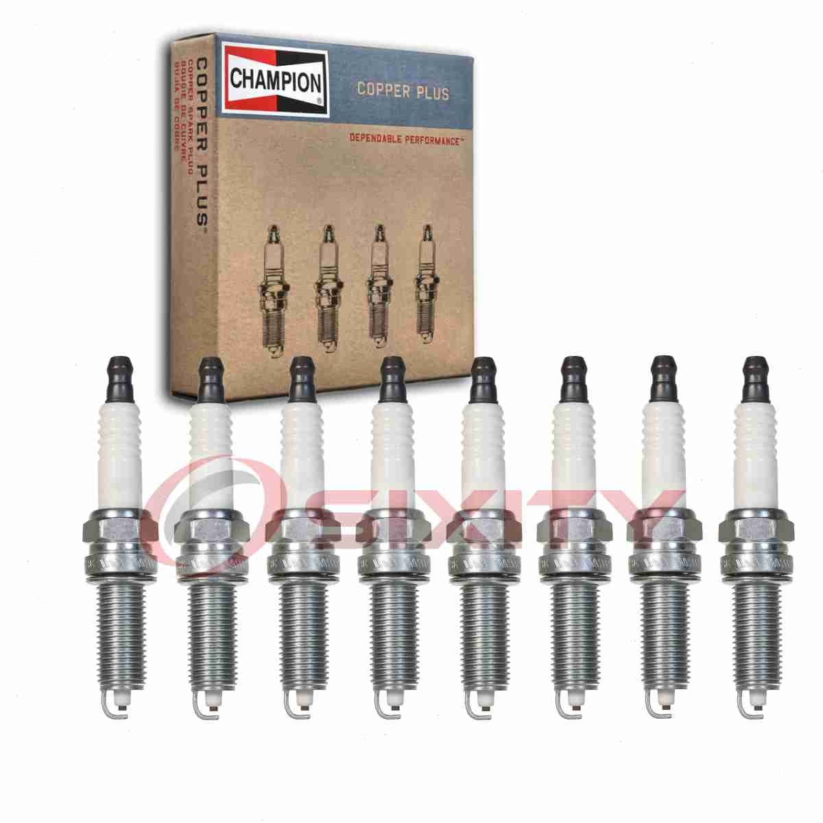 8 pc Champion Copper Plus Spark Plugs for 2012-2016 Hyundai Genesis 5.0L V8 pb