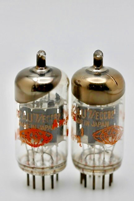 12AU7 ECC82 M-PAIR TUBES RARE AMPEREX MULLARD Tokyo Japan NOS by