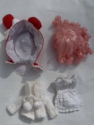 Pullip Doll Size Sanrio My Melody Partial Outfit & Wig Plus Blythe Sweater