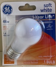GE 40-Watt Soft White Light Bulb Standard Base 355 Lumens A15 Lamps Ceiling Fan