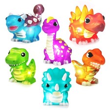 Tub Works  Dinos  Dinosaur Light Up Bath Toys, 6 Pack  Water-Activated...