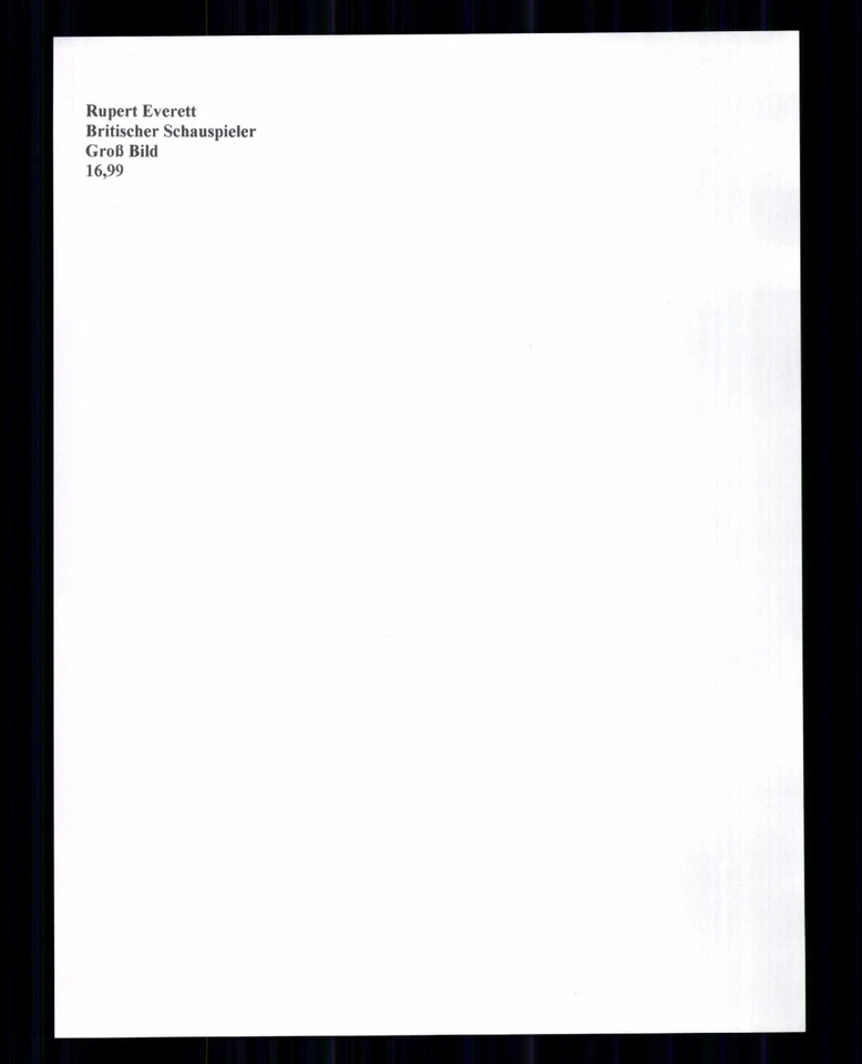Rupert Everett Britischer Schauspieler  Original Sign + G 51352 - Bild 2 von 2