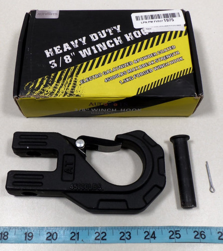 New Autobots Heavy Duty 3/8" Winch Hook 45,000 lbs Electro Galvanized Powder