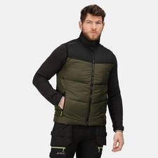 Regatta Regime khaki/black men's recycled insulated bodywarmer #TRA870