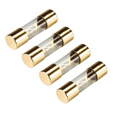 AGU Glas-Sicherung 50A vergoldet KFZ Auto PKW LKW CarHiFi, 10x38mm, 4 St&uuml;ck