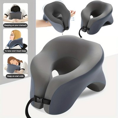 Nackenkissen Flugzeug, Reisekissen Memory Foam, U-förmiges Travel Neck Pillow