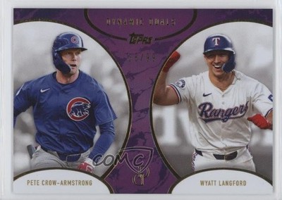 2025 Topps Dynamic Duals Purple 38/99 Pete Crow-Armstrong Wyatt Langford #3 16m5