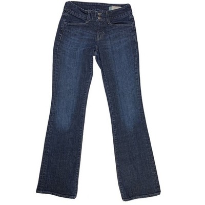 Gap Curvy Stretch Bootcut Jeans Womens 1R Dark Wash Excellent Double Button Flap