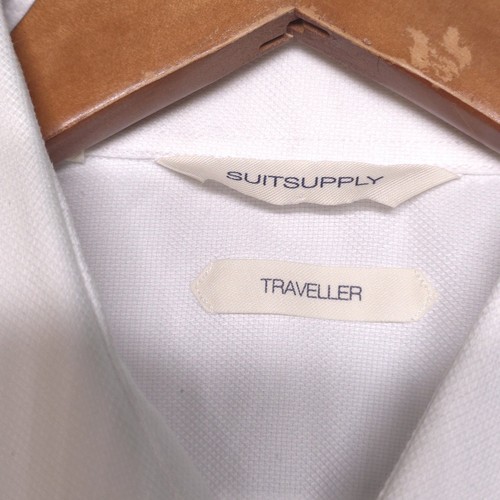 Suitsupply Hemd Herren 40 Slim Fit Traveller Bügelfrei Knitterarm Dress Shi - Bild 2 von 16