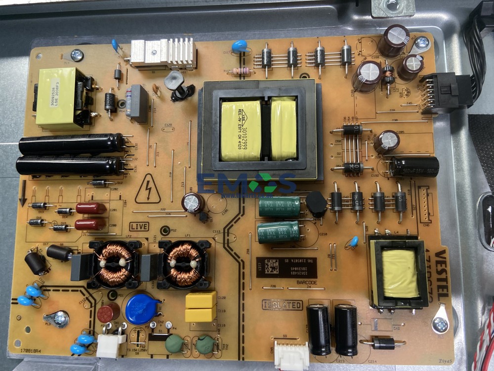 23626489  POWER SUPPLY FOR TOSHIBA VESTEL 65UL2063DB 2008 (17IPSS72)