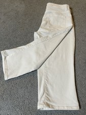 90s Talbots Pedal Pusher Capri Jeans Womens Sz 8 Simply Flattering White Coastal