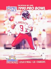 1990 Pro Set #364 Leslie O'Neal San Diego Chargers