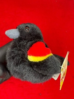 Vintage Audubon Wild Republic Red-Winged Blackbird Plush W/ Bird Sounds