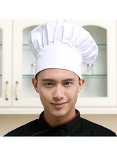 Adult Chefs Hat Catering Baker Elastic Adjustable Men Women Kitchen Cook Cap UK