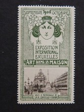 Vignette Art nouveau Exposition Art dans la maison Bruxelles Belgique 1906