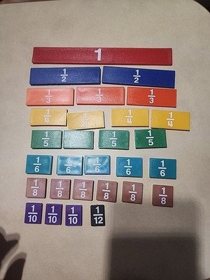 hand2mind Plastic Fraction Tower Linking Cubes /w Fractions Partial Lot 29 Only