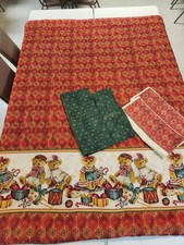 Domestications Christmas Quilt Queen/King Size 83" x 99" Pillowcases Shams