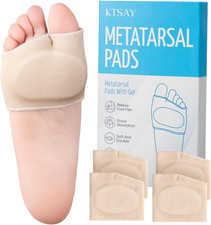 2 Pairs Metatarsal Pads with Gel Pad for Women and Men, Foot Pads for Ball Pain
