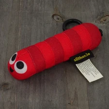 Slither.io plush keychain plush backback charm RED DARK RED STRIPES  5"