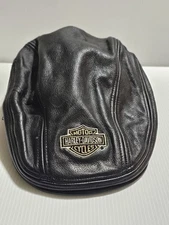 Harley Davidson Cap With Front And Back Embroidering And Side Zipper XL Leather