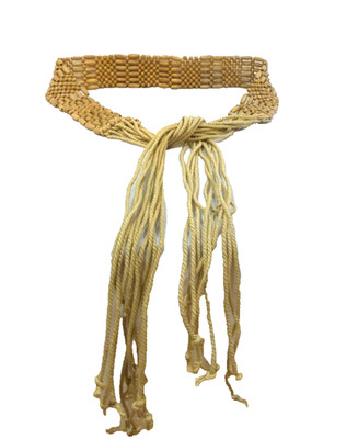 Handmade Macramé Beaded Pattern Tie Tassle Belt 27'' of Beads