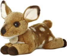 Aurora Realistic Miyoni Plush Toy Laydown Fawn 8 inch NWT