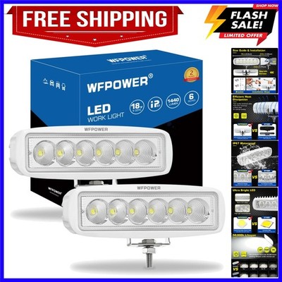 Boat Light 2 Pack, LED Marine Spotlights Waterproof, 6 inch Deck Dock Flood L...