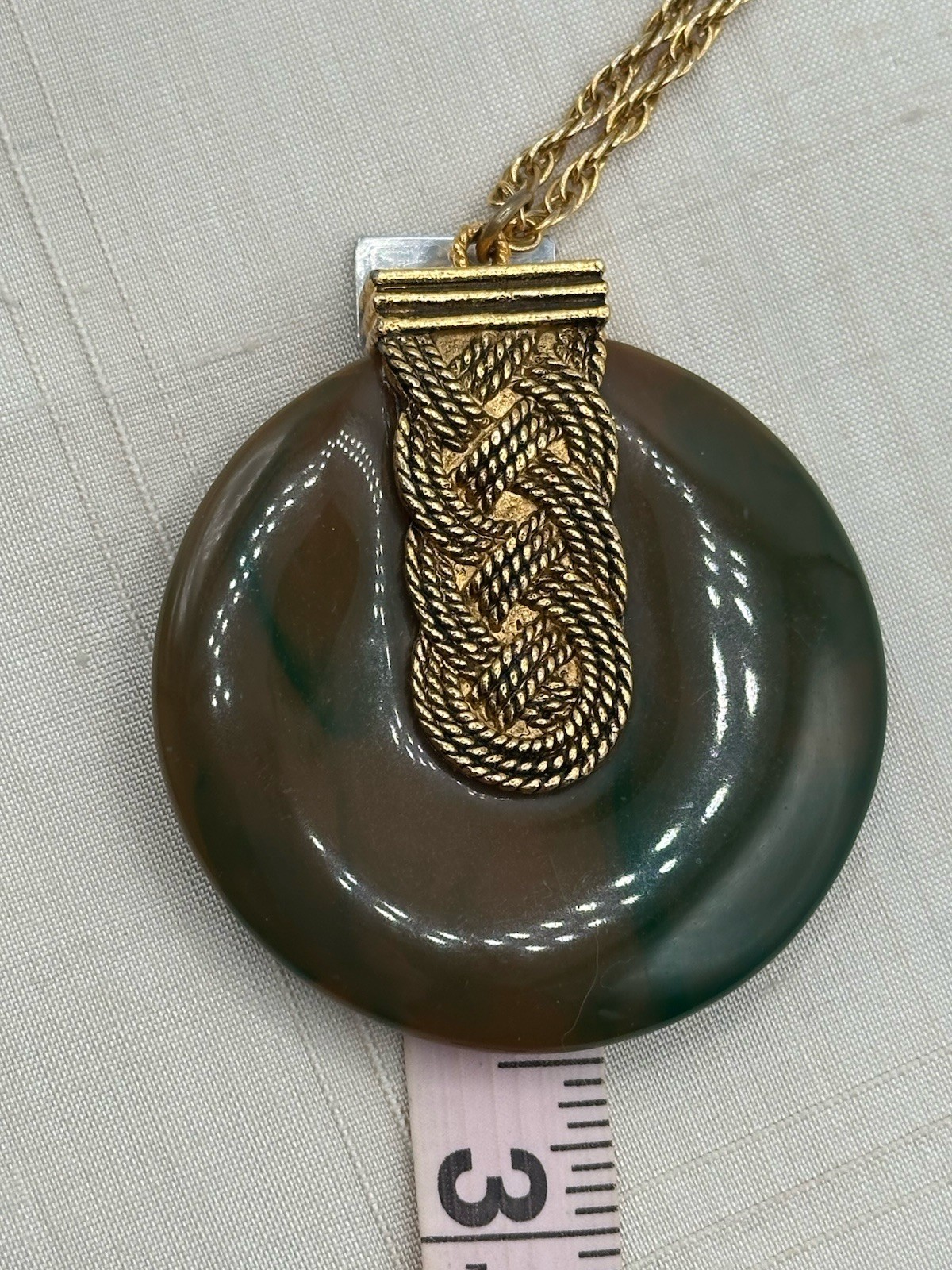Vintage Max Factor Khara Solid Perfume Pendant & … - image 1
