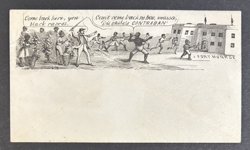 1860s RUNNING AWAY TO FORT MONROE FOR REFUGE- CIVIL WAR COVER - RARE