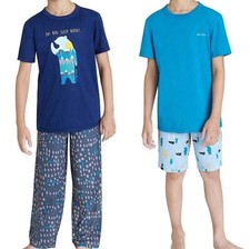 Eddie Bauer Boys 4-Piece Sleep Set Shorts Pants Short Sleeve Shirts M 10/12 NWT