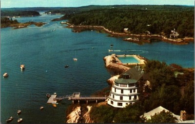 Vintage Postcard Sebasco Lodge On Casco Bay Sebasco Estates Maine