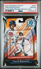 Travis Bazzana 2024 Bowman Chrome In-Action /25 💥Orange Refractor 🇦🇺 #BIA-1