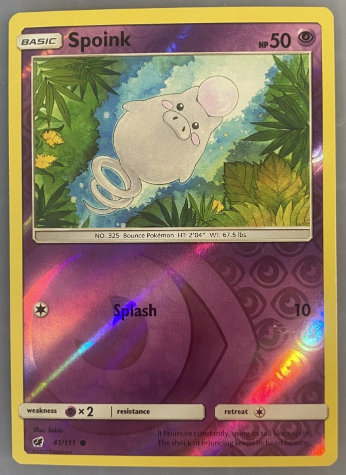 Spoink - 41/111 - Common - Reverse Holo - S&M: Crimson Invasion - Pokemon TCG NM