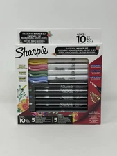 NEW Sharpie 10ct Creative Marker Set 5 Bullet Tip + 5 Chisel Tip Asstd. Colors