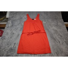 Banana Republic Dress Womens XS Red Knee Length Sleeveless Lined Belted