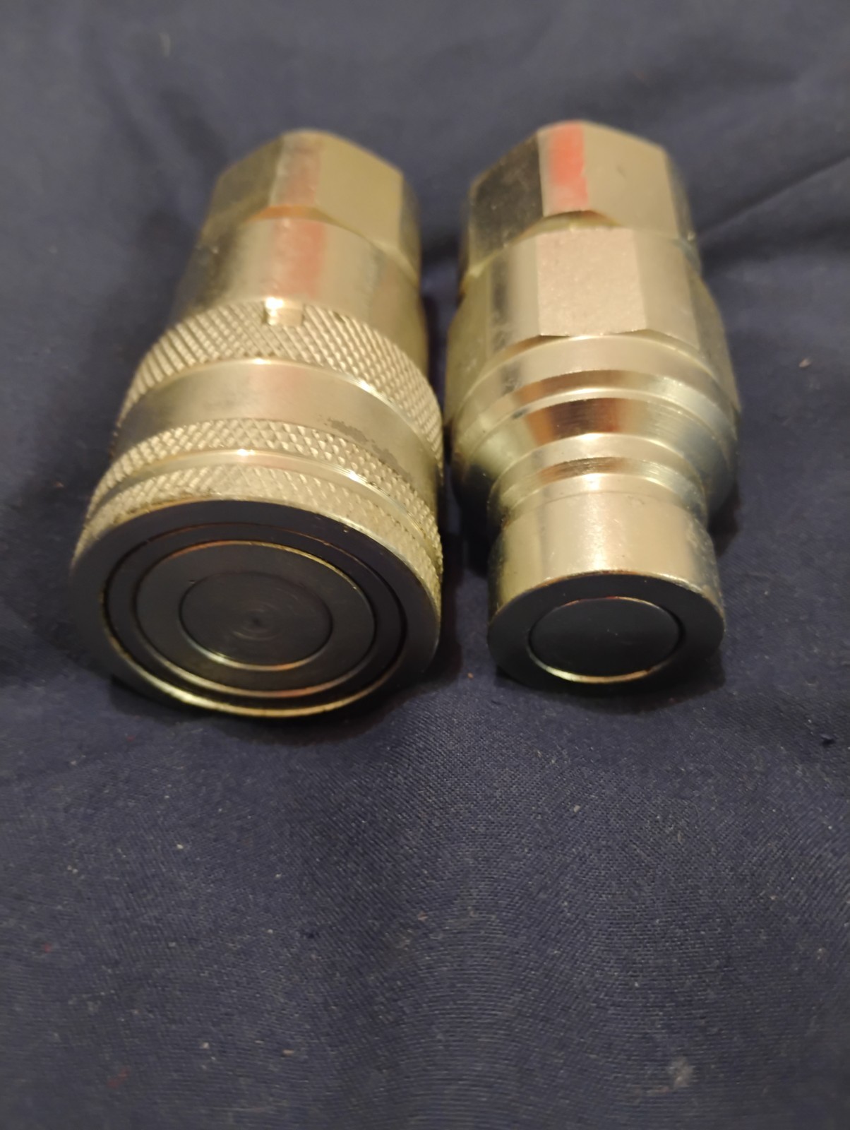 New Set G 1/2 Hydraulic Flat Face Skid Steer Quick Coupler Disconnects ISO16028