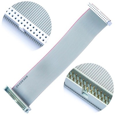 Câble Plat Ruban IDC FC/FC 14 Broches 2,54 Mm 30 Cm Gris - Sourcing Map