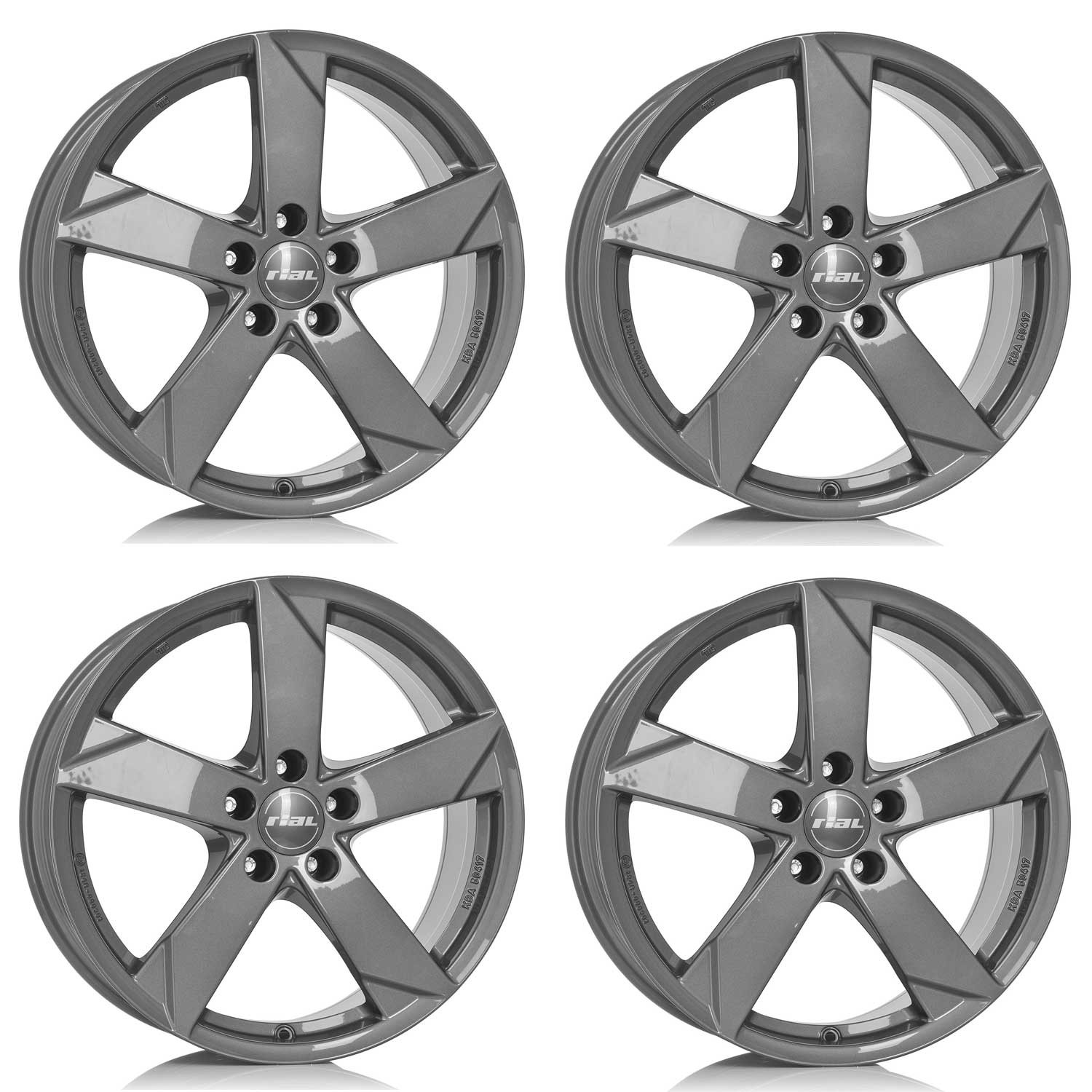 4 Rial Kodiak wheels 6.5Jx16 ET46 5x112 GRAP for SEAT Altea Ateca Leon