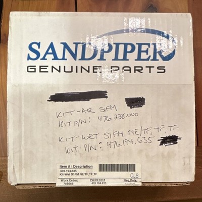 Sandpiper Pump Wet Side Repair Kit 476.194.635 New In Box Unopened Box