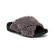 Limited stock VIONIC Women's Relax II Slippers - Charcoal Fur NEW WITH BOX