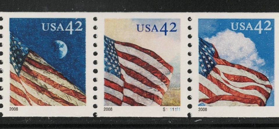 SCOTT#4228-4231, 42c FLAG, W/A PNC9, LT#S1111111. VF & NH. - Image 2 of 2