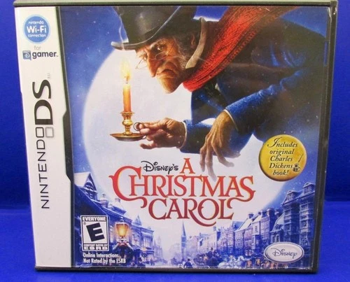 Nintendo DS Disney's A Christmas Carol Game Cartridge Case & Book