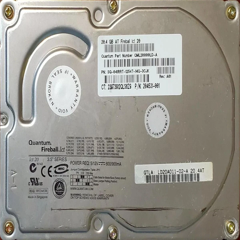 Quantum Fireball 20GB 3.5" IDE PATA EIDE 95 98 2000 XP Hard Disk HDD - Image 3 of 4